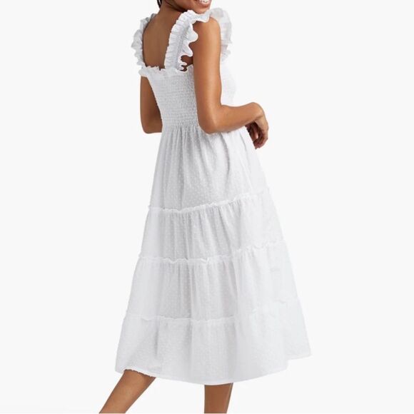 Hill House The Ellie Nap Dress in Dreamy Sheer White Swiss Dot | Size Small - Picture 9 of 9